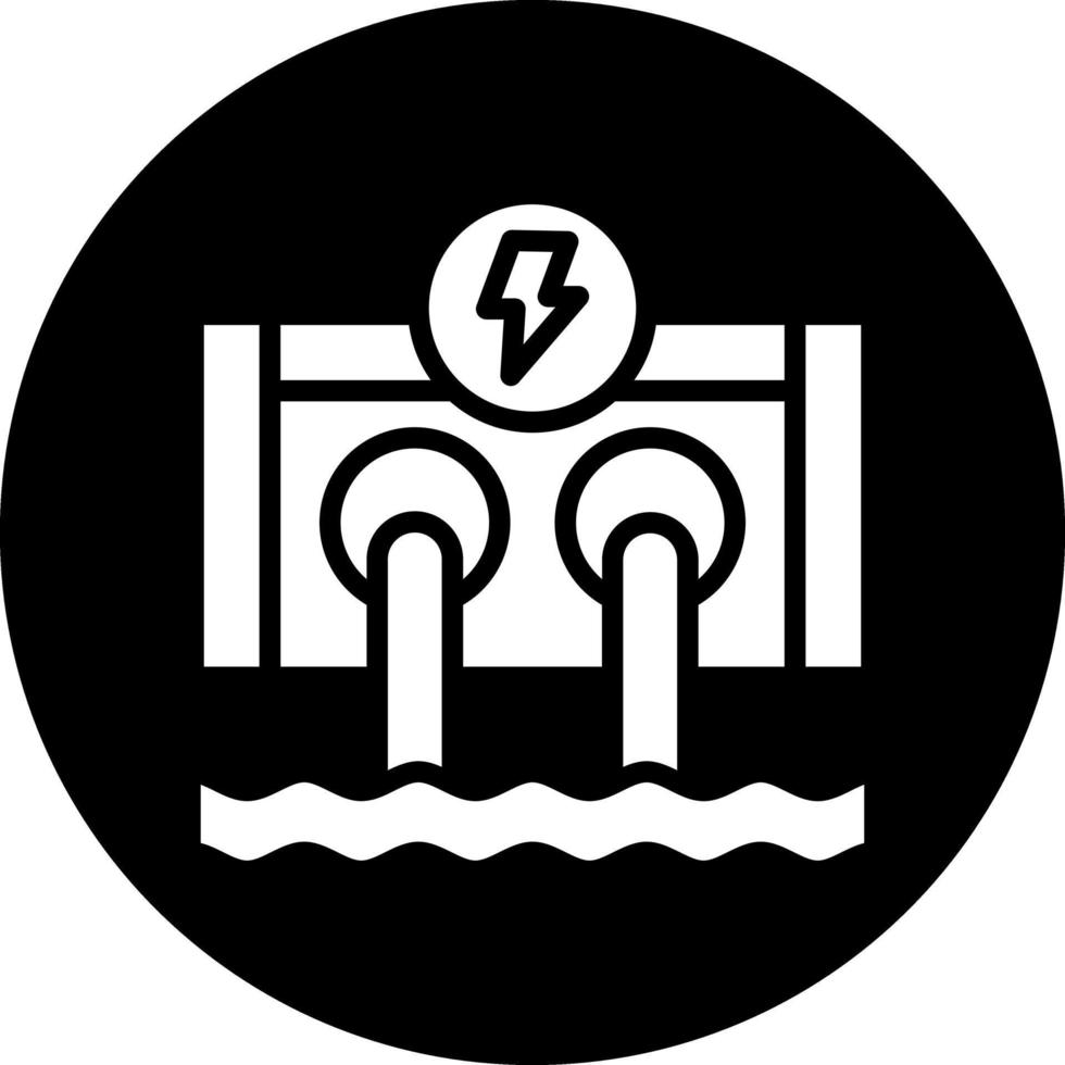 diseño de icono de vector de energía hidroeléctrica