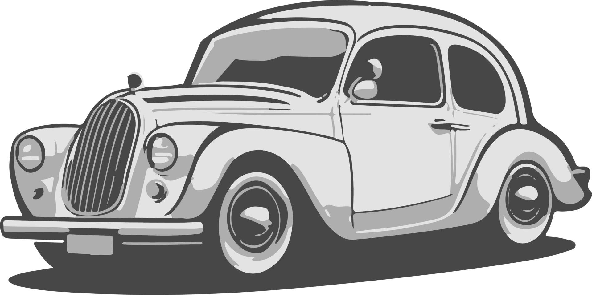 oud wijnoogst auto met monochroom kleur png