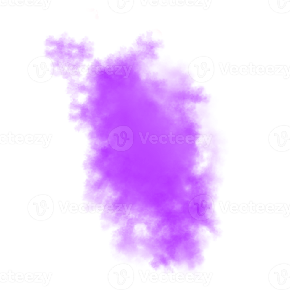 abstract artistiek poeder verf. beweging van abstract roze stof. Purper rook. waterverf plek. png