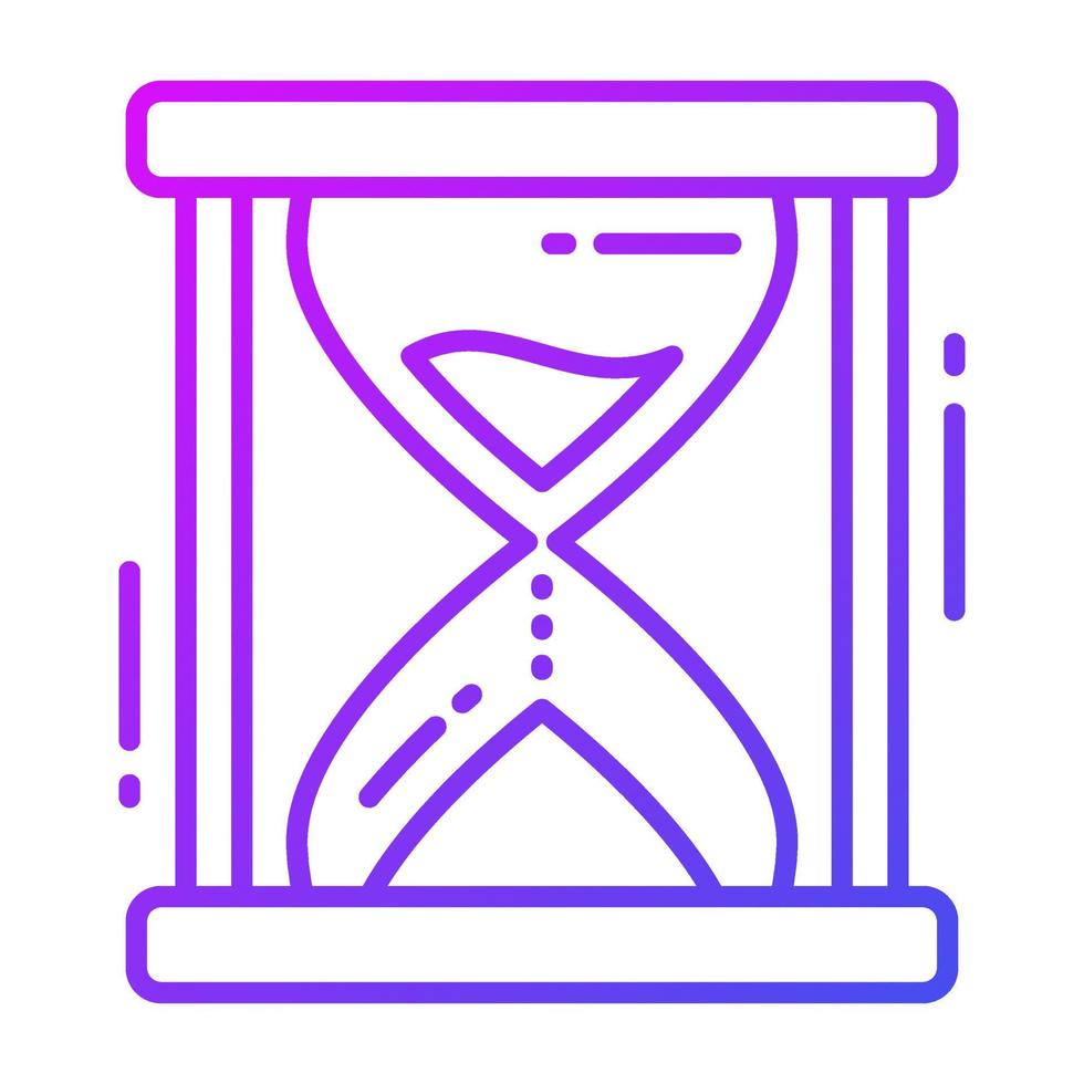 Modern vector of vintage hourglass in editable style