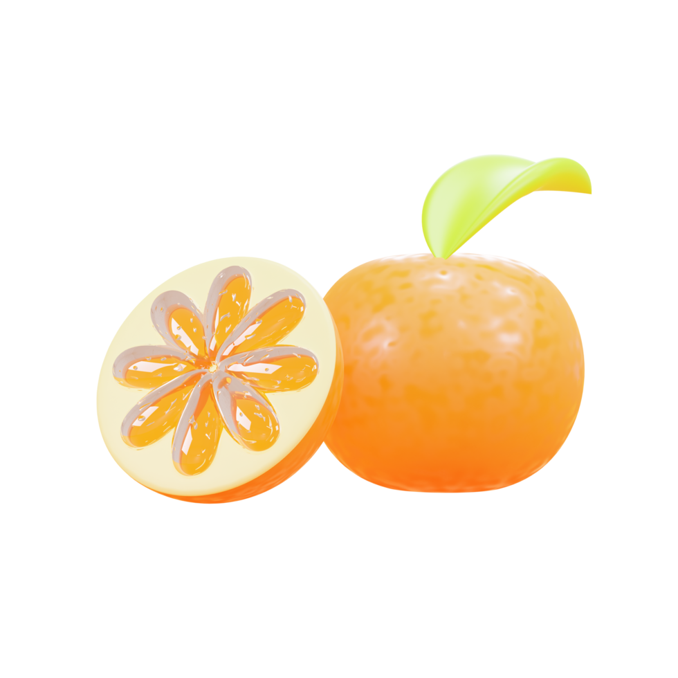 3d icône le rendu Orange png