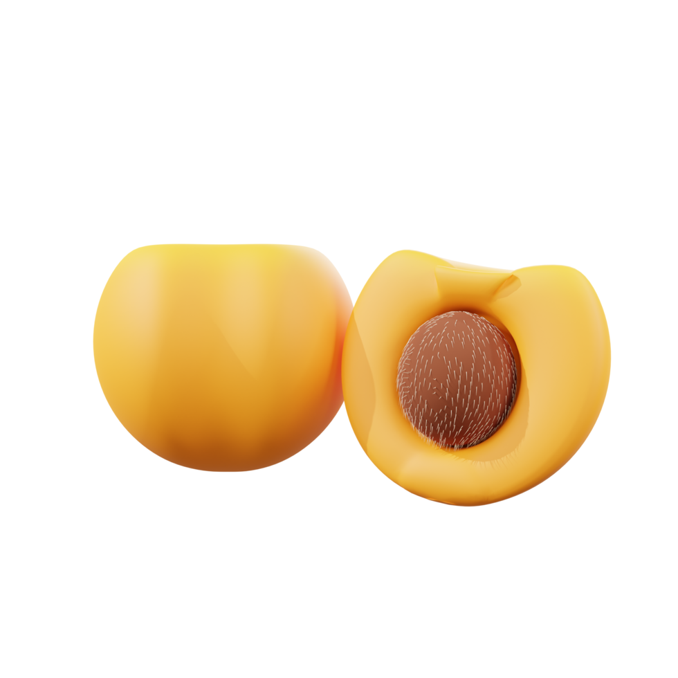 3d icon rendering apricot png