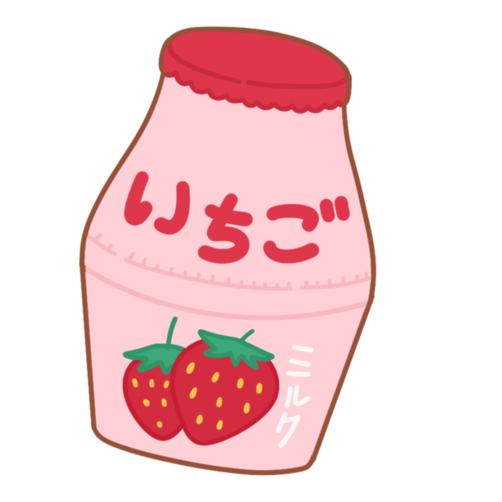 strawberry milk bottle png