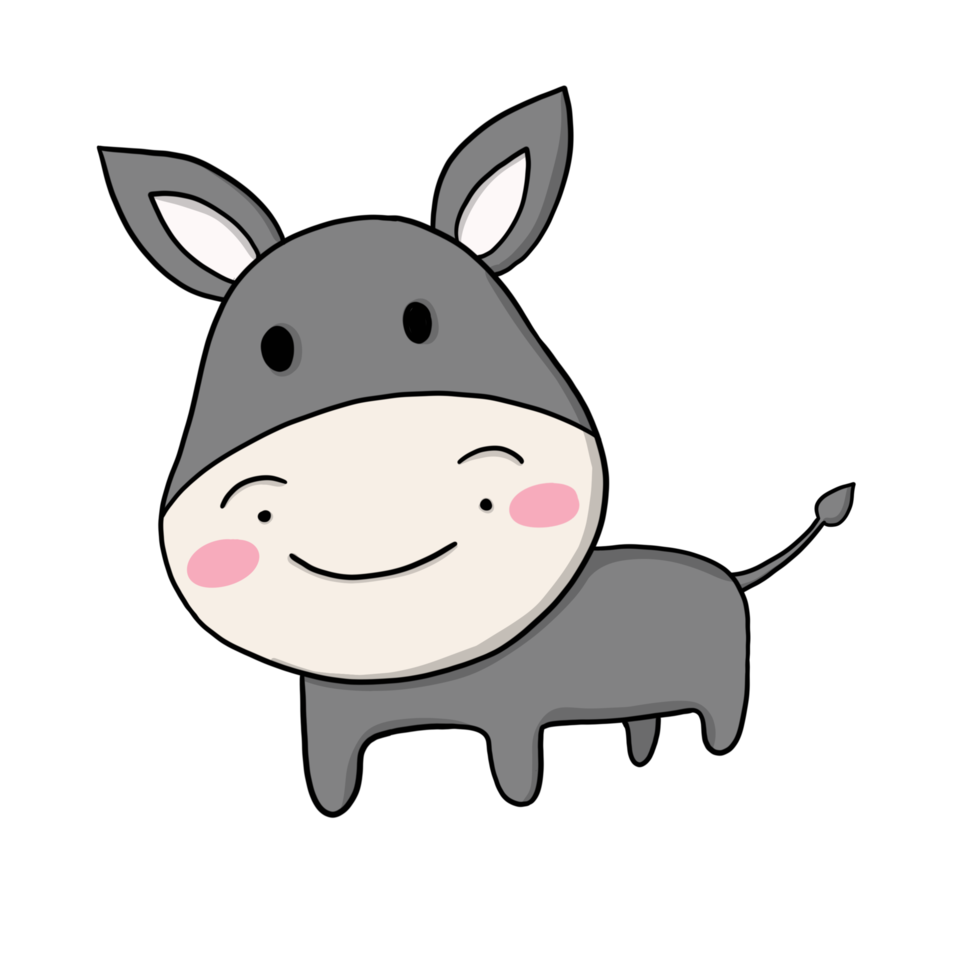 cute donkey png