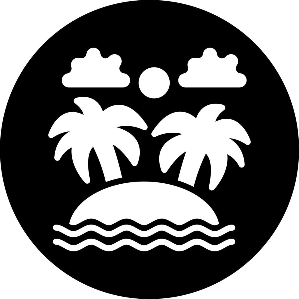 diseño de icono de vector de isla