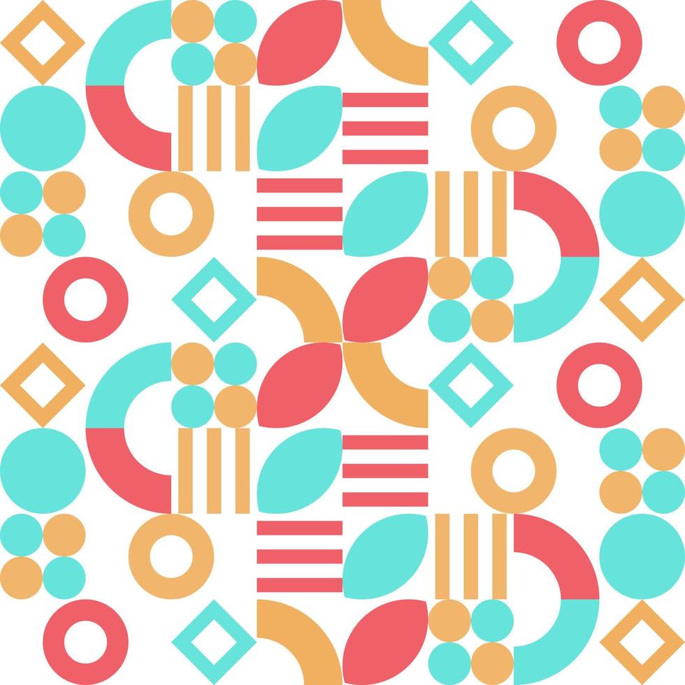 abstract geometric pattern background with basic shapes vector