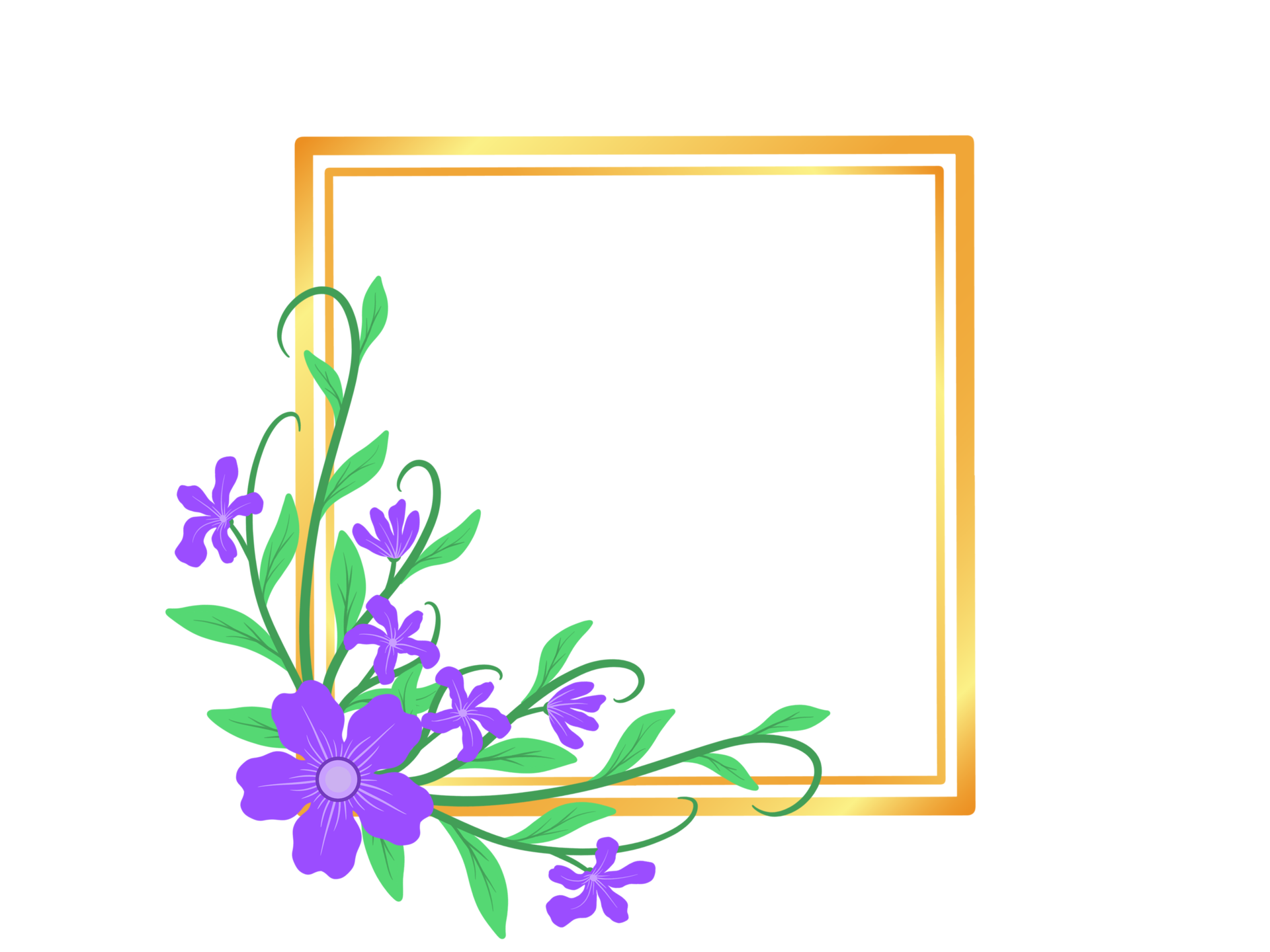 Flower Frame Background 22999244 PNG