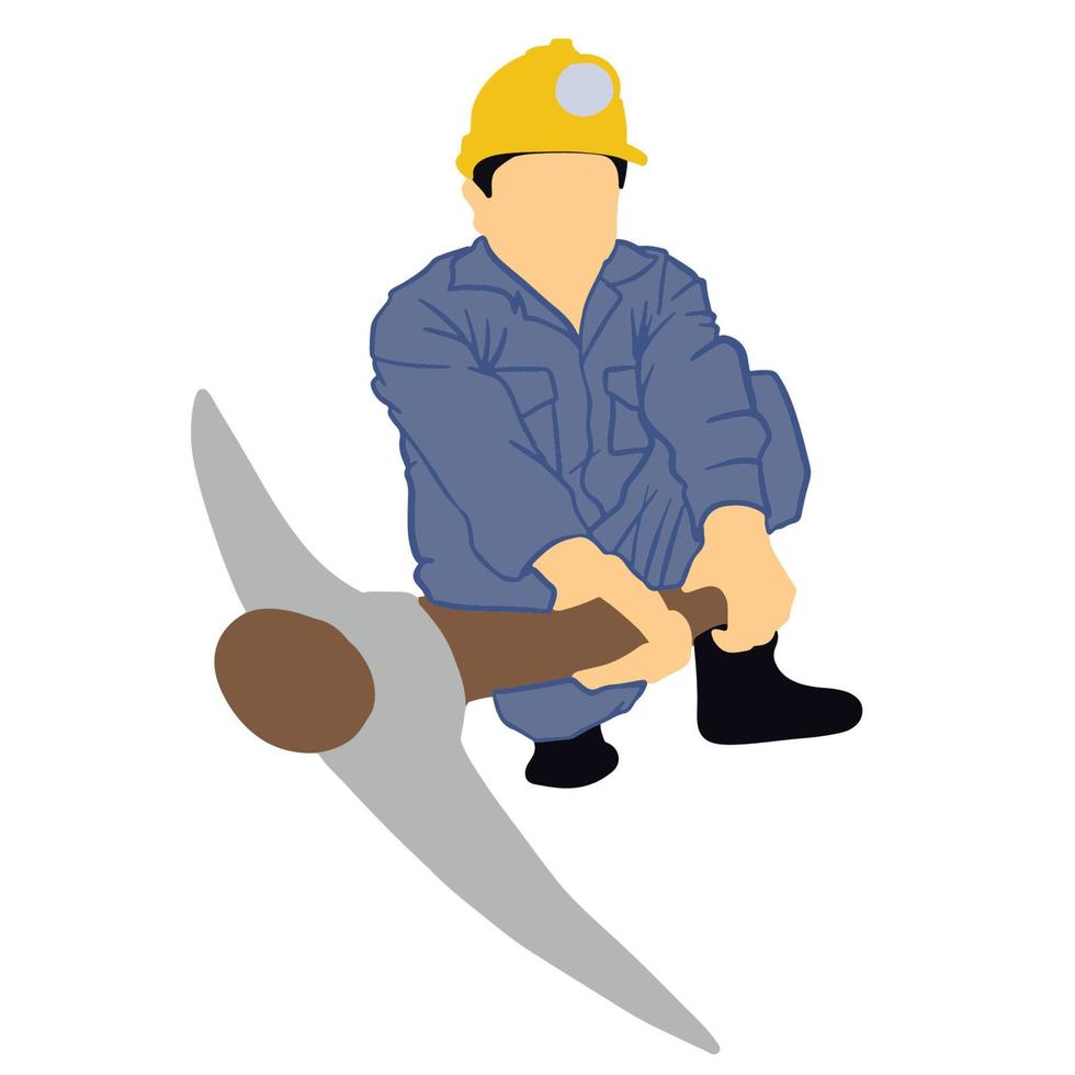 Mining industry workers ,good for graphic design resources. vector
