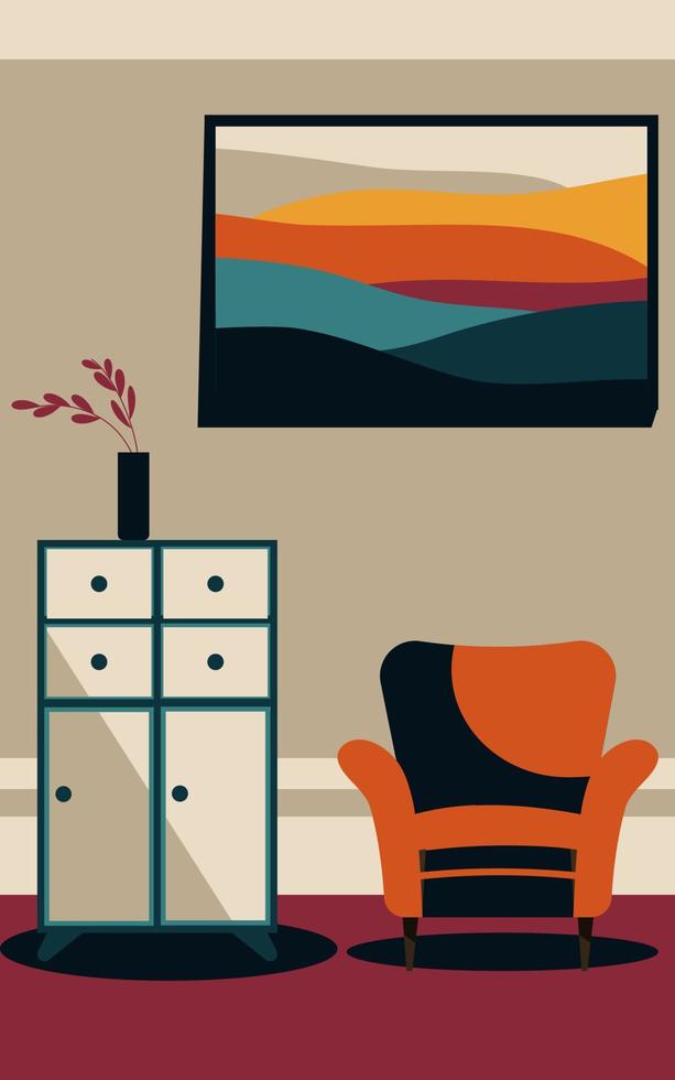 Interior flat illustration vector
