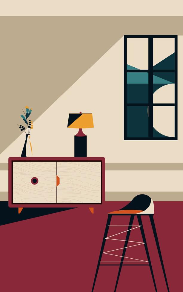 Interior flat illustration vector