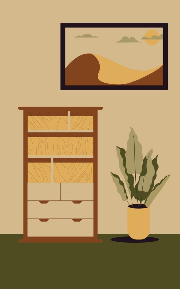 ilustración plana interior vector