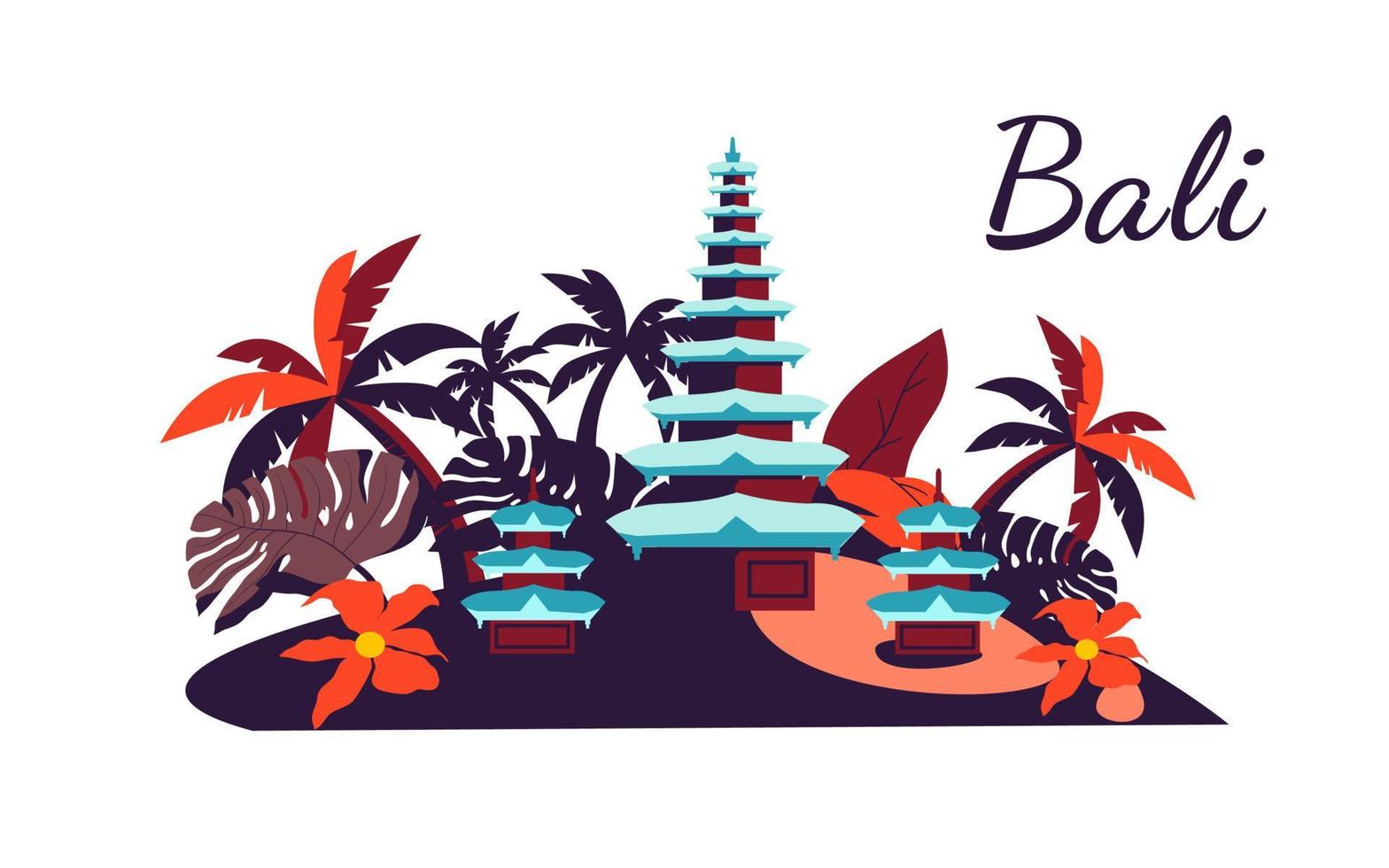 Bali tourism and travel vector