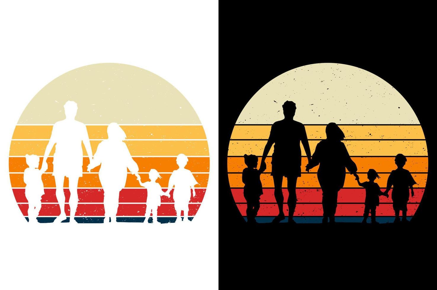 fathers day vintage sunset template graphic t shirt design premium vector