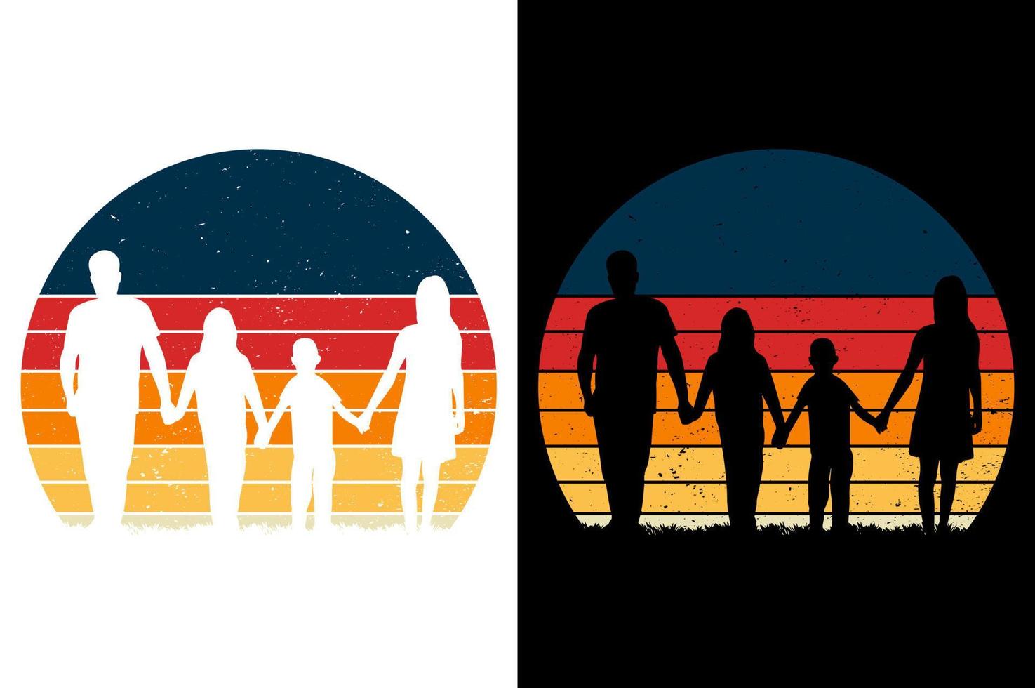 fathers day vintage sunset template graphic t shirt design premium vector