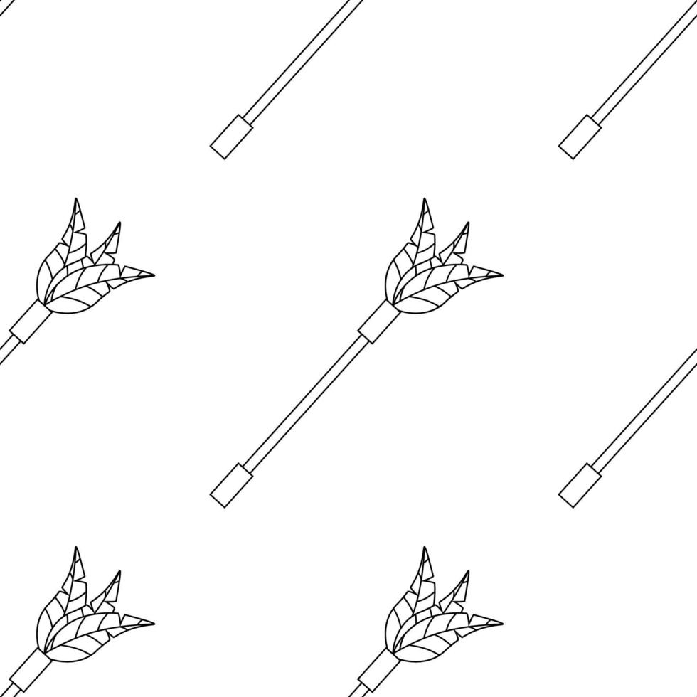 Pattern with a toy for cats, animals, with a feathers on a stick. vector