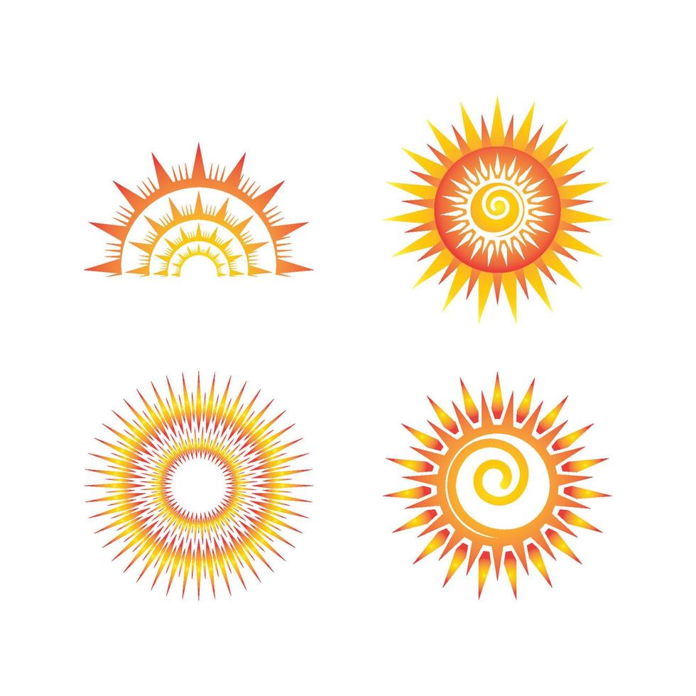 ilustración de símbolo de diseño de icono de logotipo de puesta de sol vector