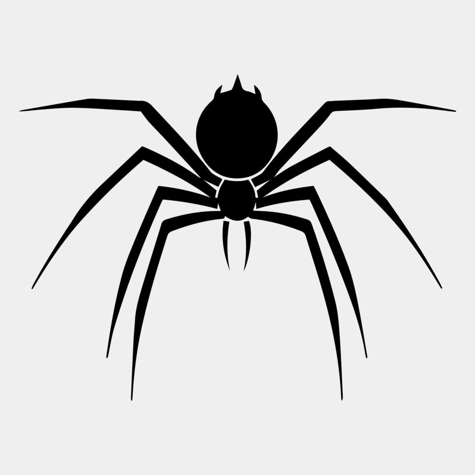 vector ilustración de araña silueta en blanco antecedentes