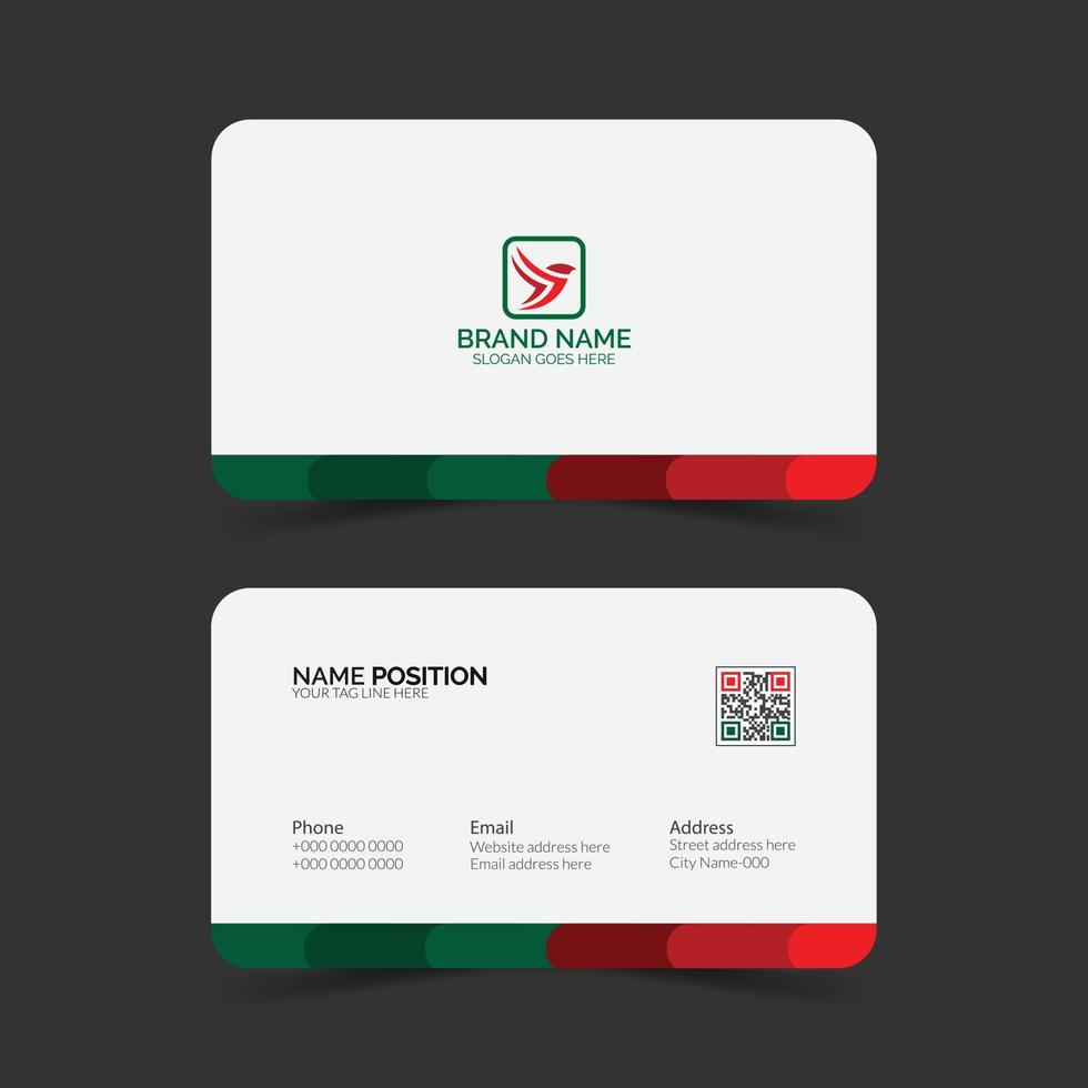 Modern business card design vector