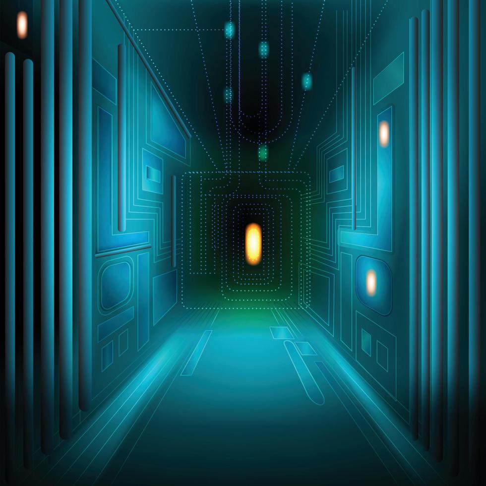 Technology cyberspace background vector