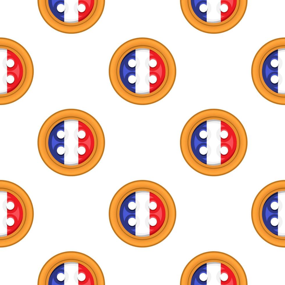 Pattern cookie with flag country France in tasty biscuit vector