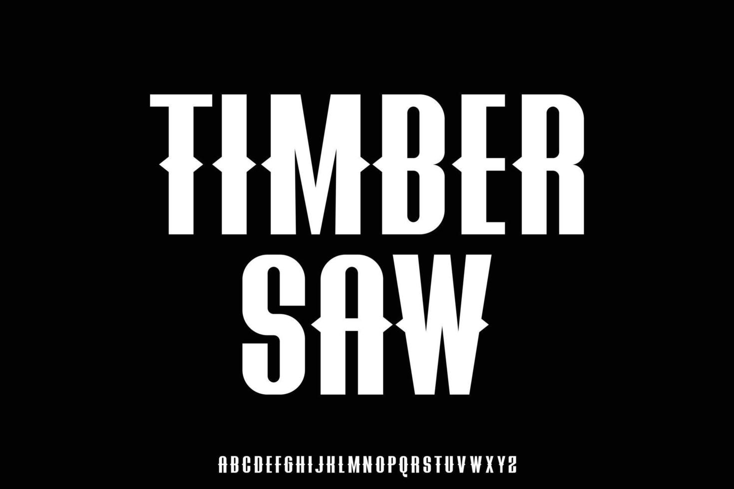 Classic bold hipster style font vector illustration