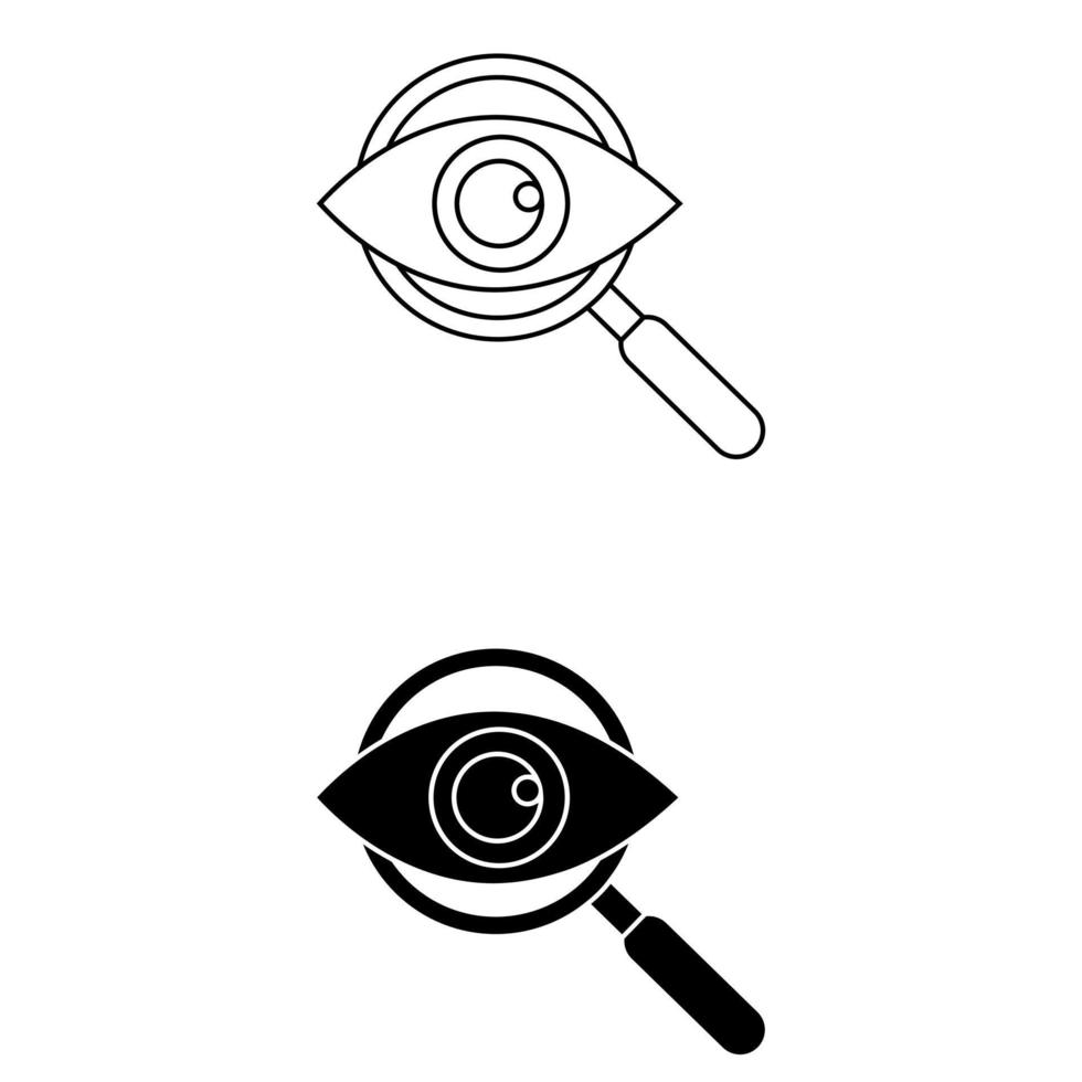 Explore icon vector. eye illustration sign. vision symbol. watch logo. vector