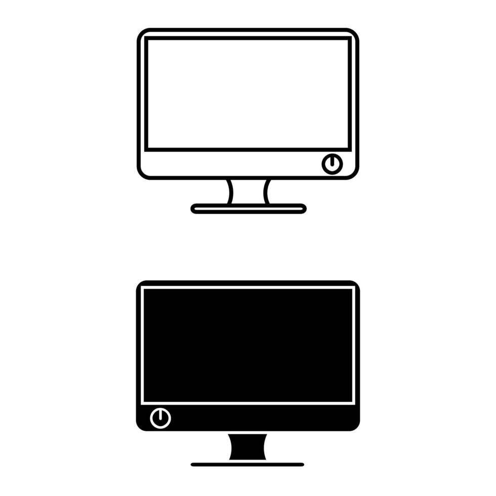 computadora icono vector. ordenador personal ilustración signo. dispositivo símbolo. ordenador portátil logo. vector