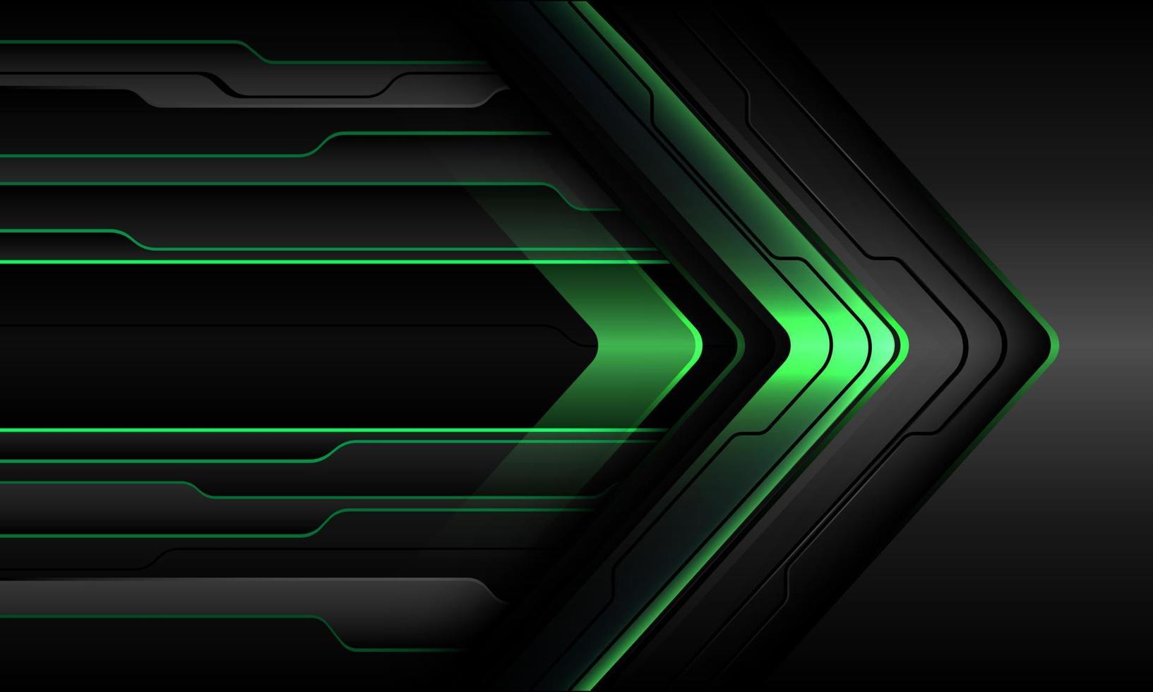 resumen verde gris negro ciber flecha dirección geométrico capa superposición diseño moderno futurista tecnología antecedentes vector