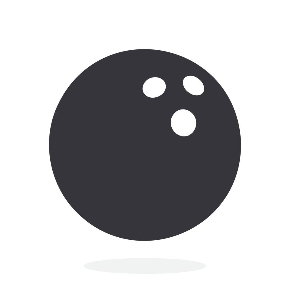 Silhouette of bowling ball vector