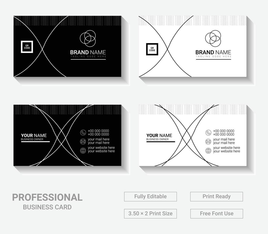 Modern Business Card Template Design for your Company vector