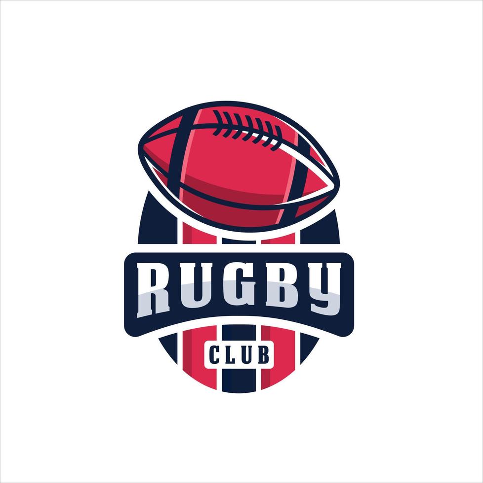 Rugby Logo, American Logo Sport, Rugby logo template vector, isolated on white background vector