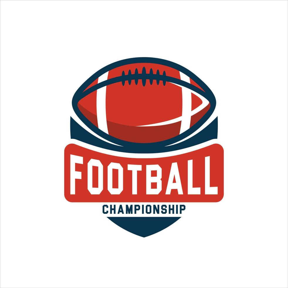 American football logo template, vector illustration