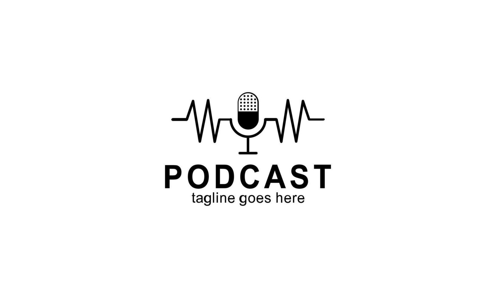 Creative podcast logo design vector 23000099 Vector Art at Vecteezy