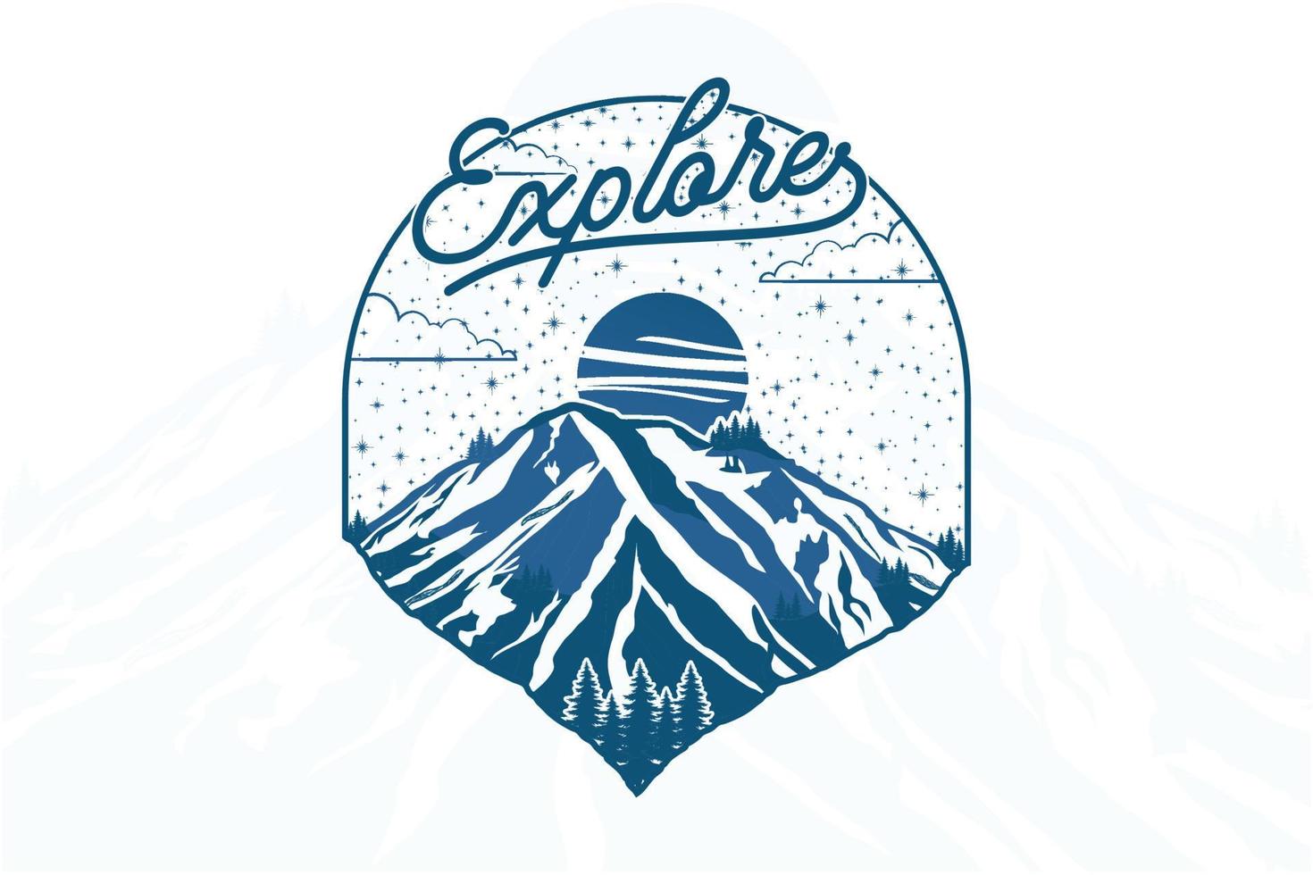 Explore outdoor t shirt design vector