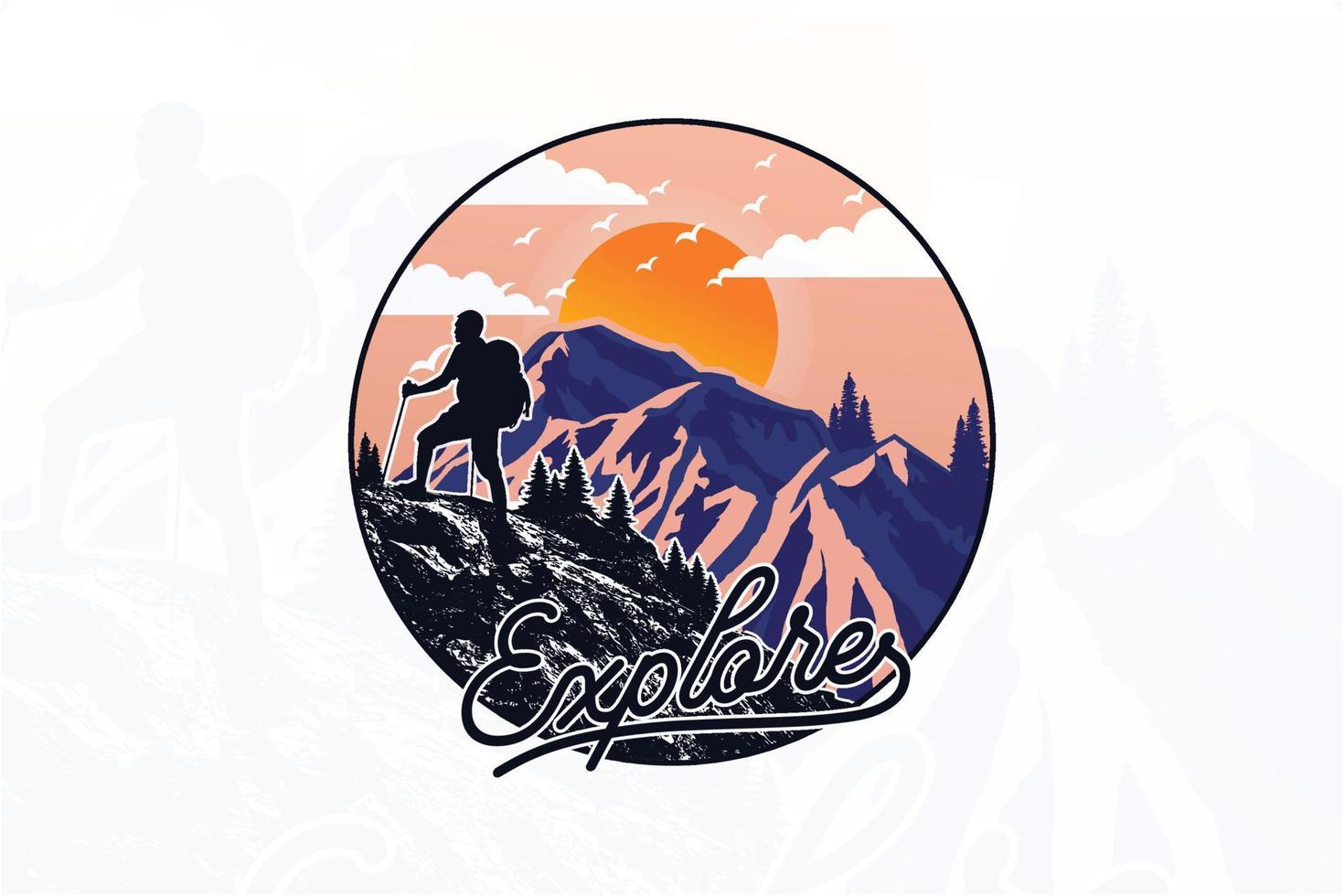 Explore outdoor adventure t shirt design vector