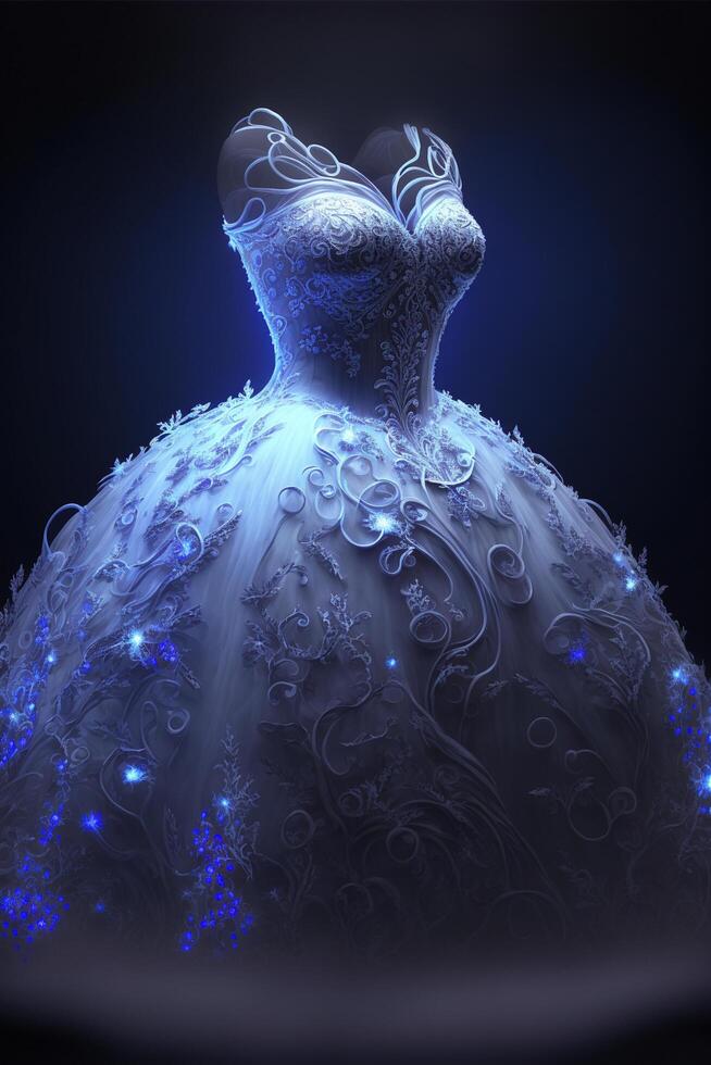 close up of a dress on a mannequin. . photo