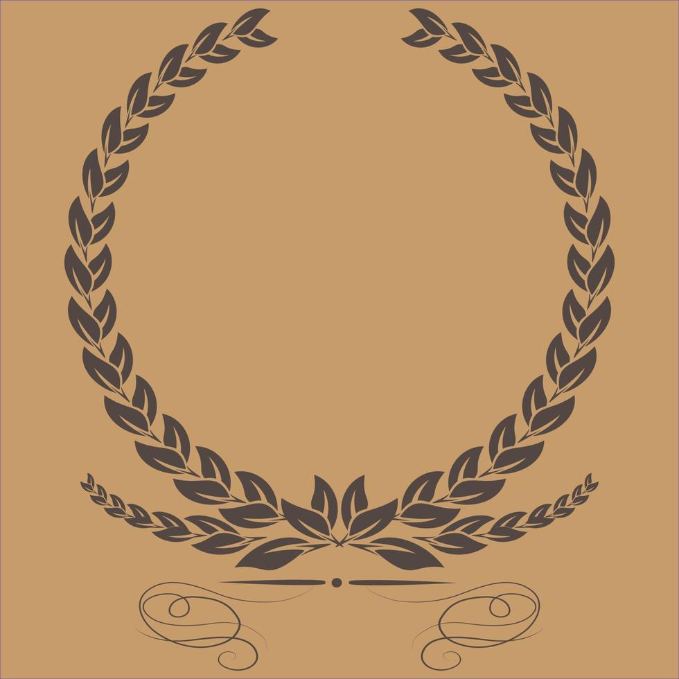 Laurel wreath icon, for racing and film championships.Vector illustration. vector