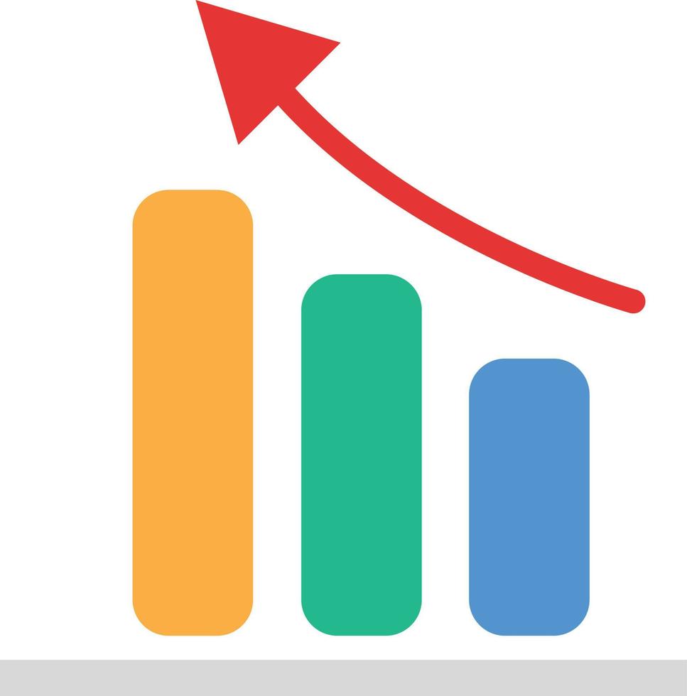 incrementar estadísticas ilustración vector