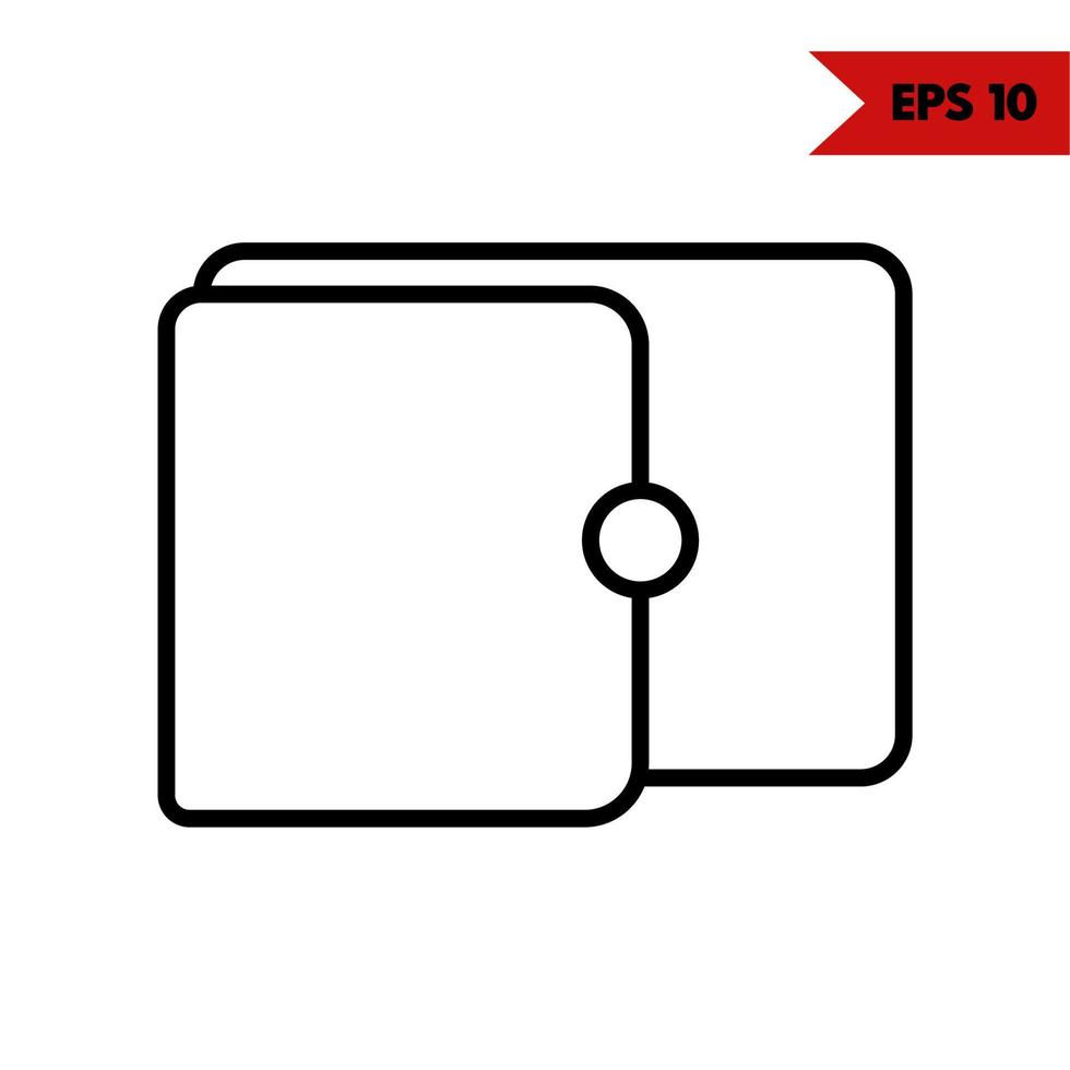 wallet line icon vector