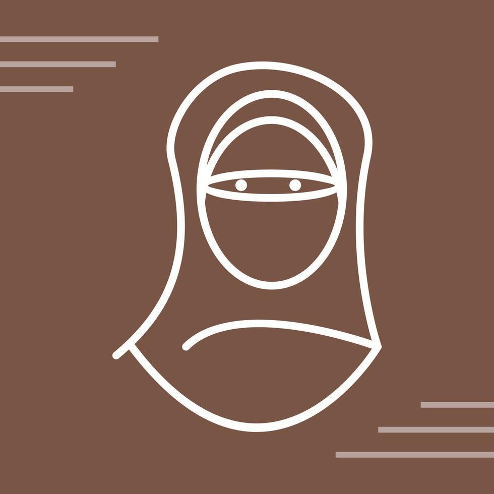 Woman with Niqab Vector Icon