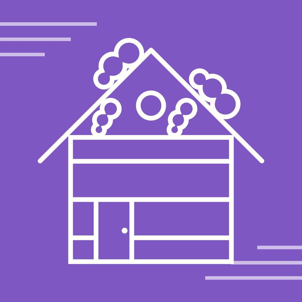 House with Snow Vector Icon