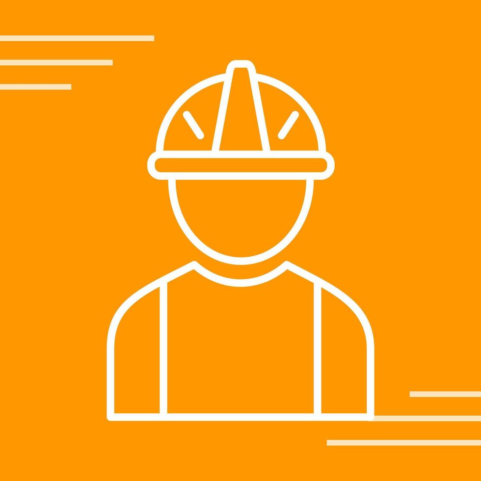 icono de vector de trabajador de construcción