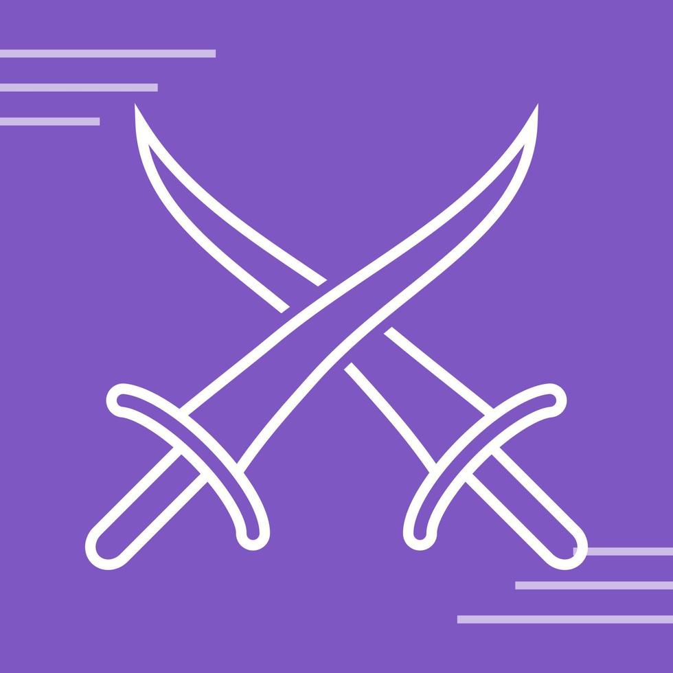 Sword Fighting Vector Icon