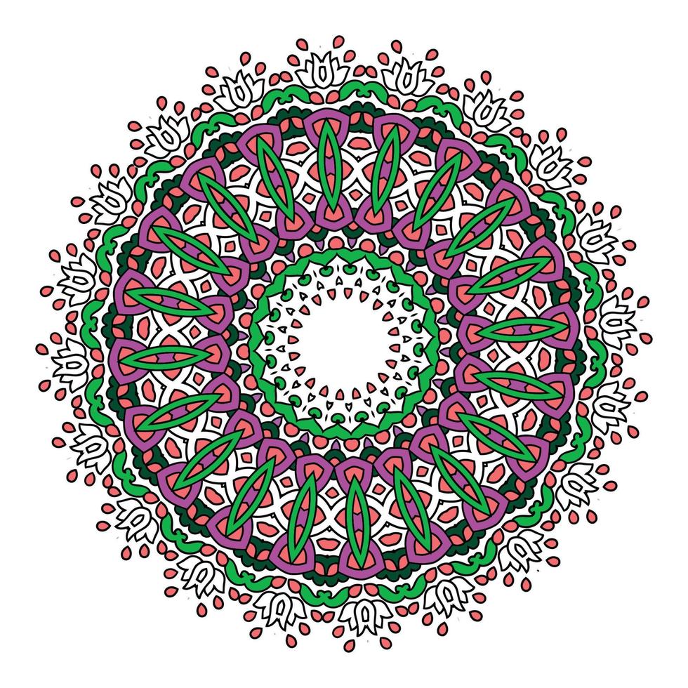mandala antecedentes con genial colores. raro flor forma. oriental. anti estrés terapia patrones. tejido diseño elementos vector