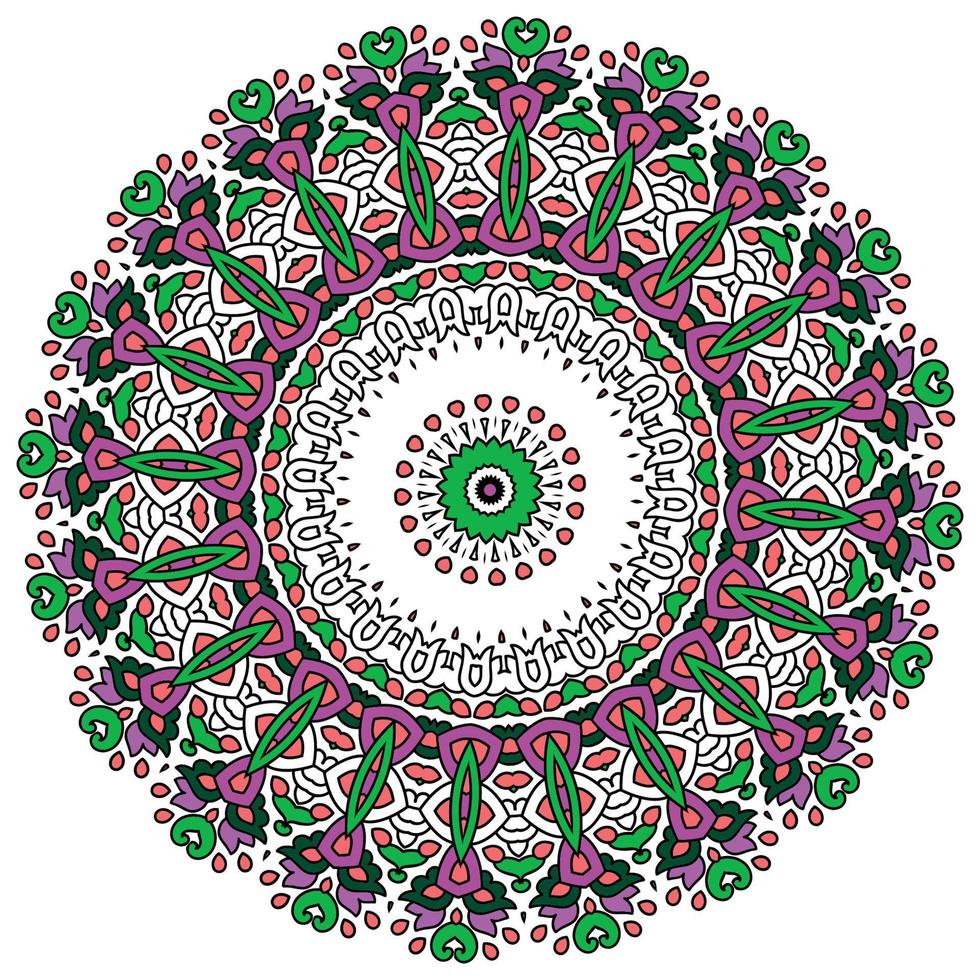 mandala antecedentes con genial colores. raro flor forma. oriental. anti estrés terapia patrones. tejido diseño elementos vector