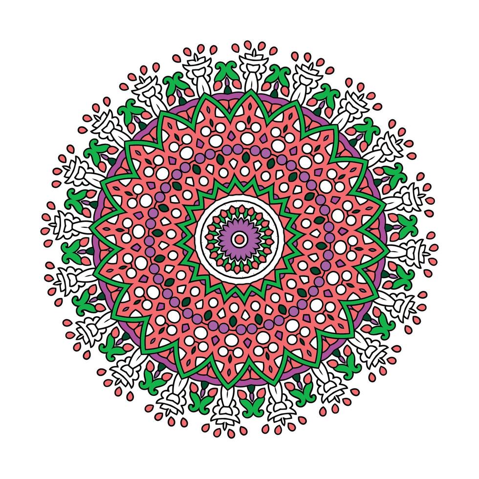 mandala antecedentes con genial colores. raro flor forma. oriental. anti estrés terapia patrones. tejido diseño elementos vector
