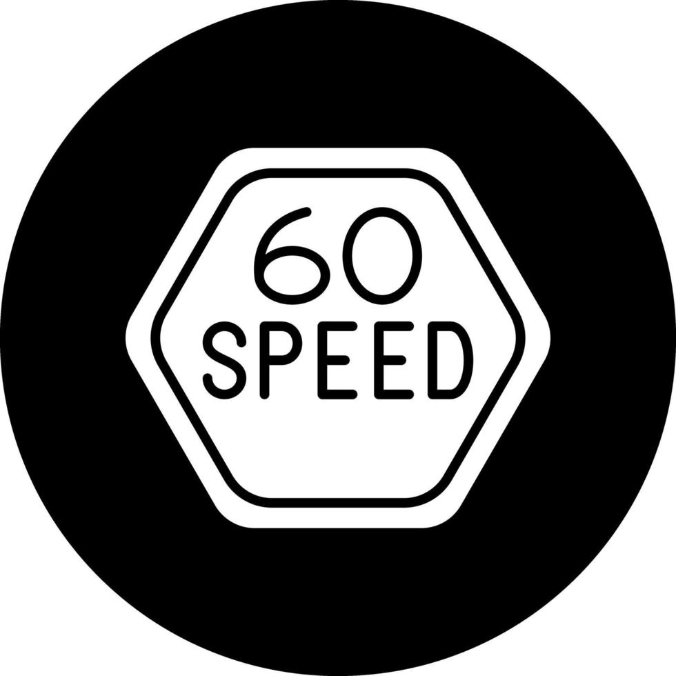 Speed Limit Vector Icon Design