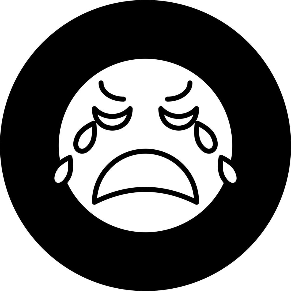 Crying Vector Icon Design