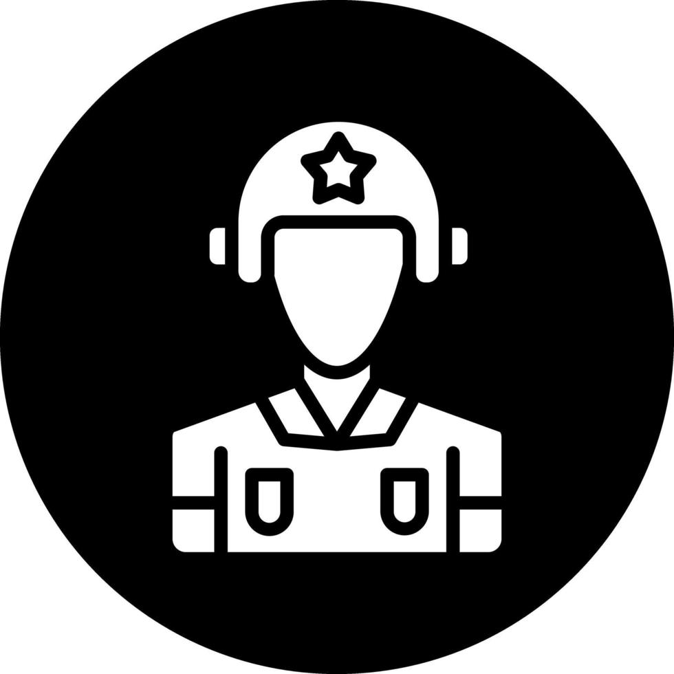 Army Pilot Vector Icon Design