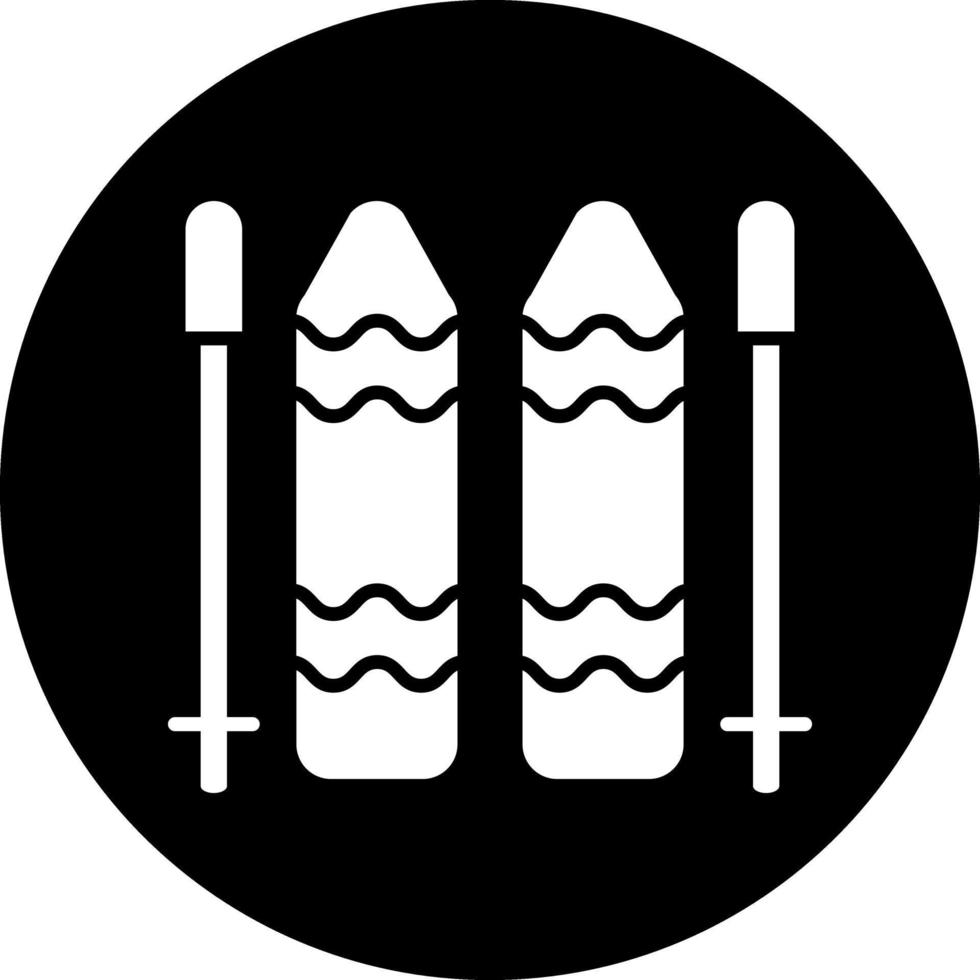 Ski Vector Icon Design